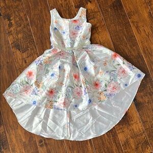 Rare Editions Cream Sleeveless A-Line Dress